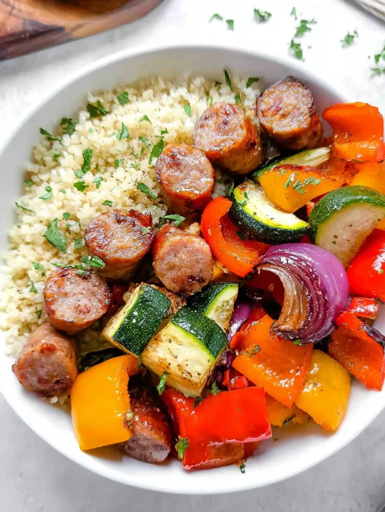 Air Fryer Chicken Sausage and Veggies
