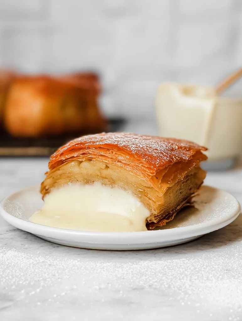 Apple Mille Feuille with Vanilla Custard
