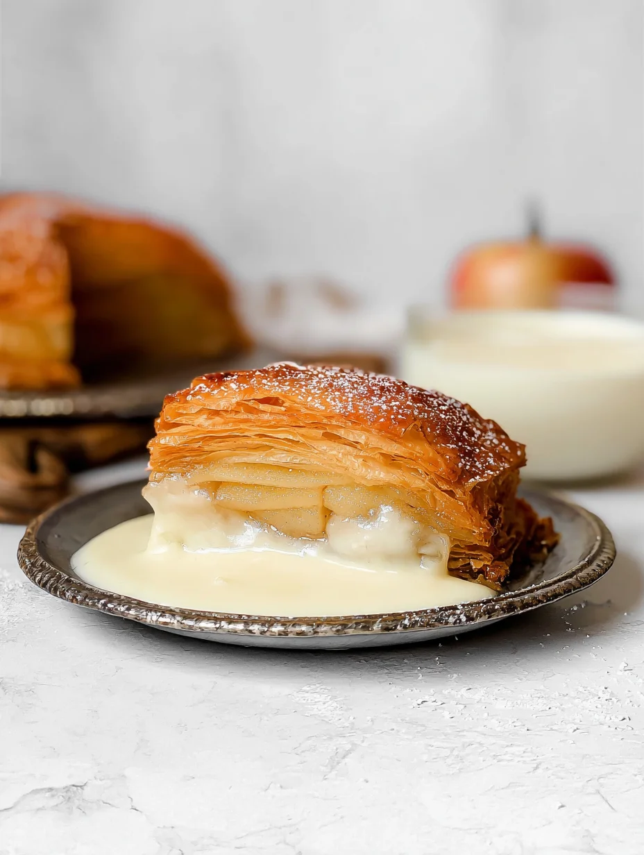Apple Mille Feuille with Vanilla Custard
