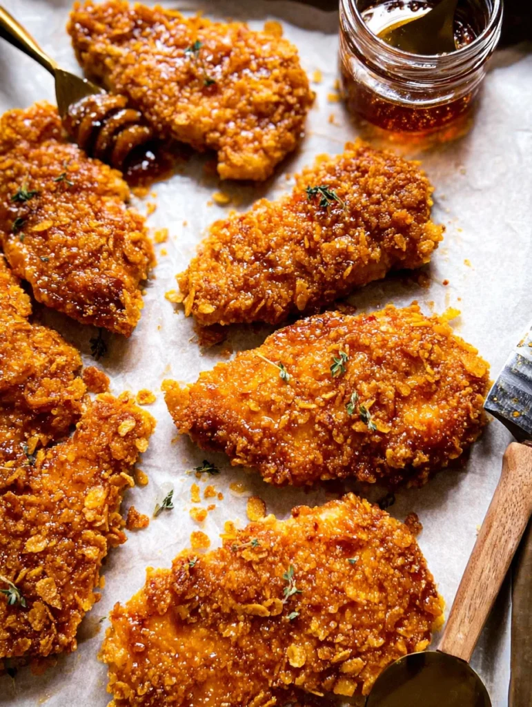 Baked Crunchy Hot Honey Chicken