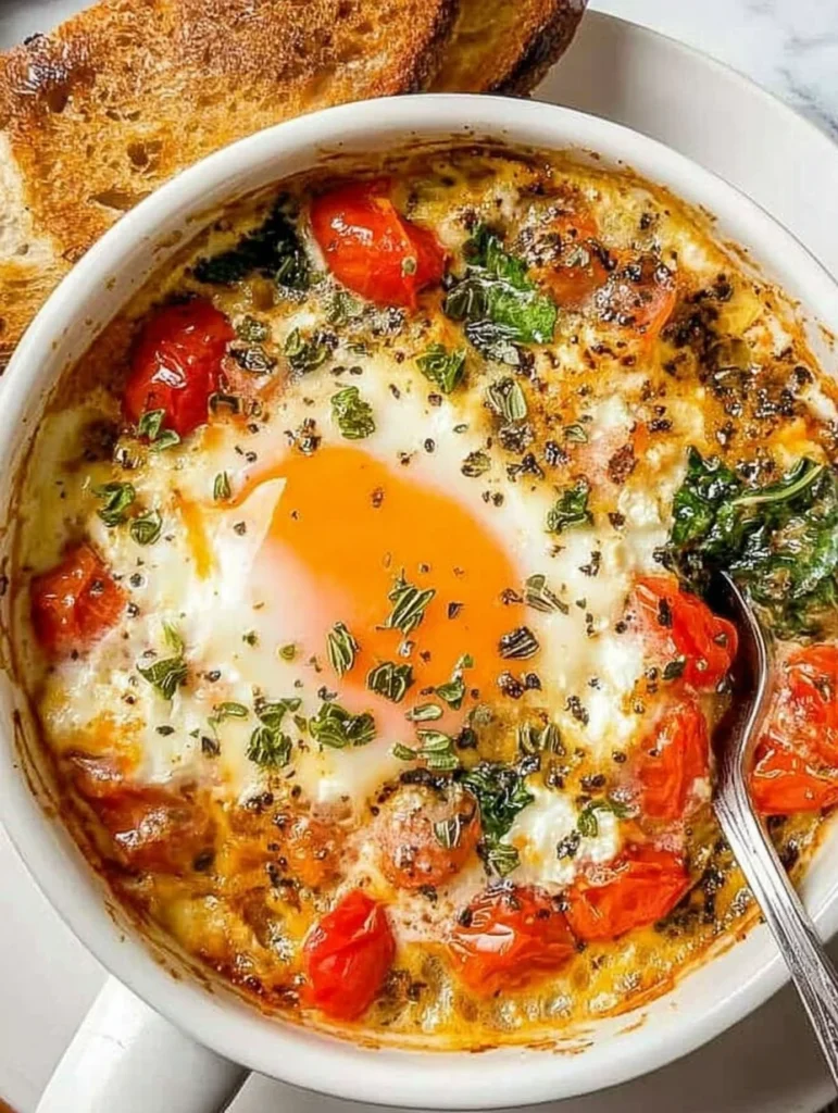 Baked Feta Eggs