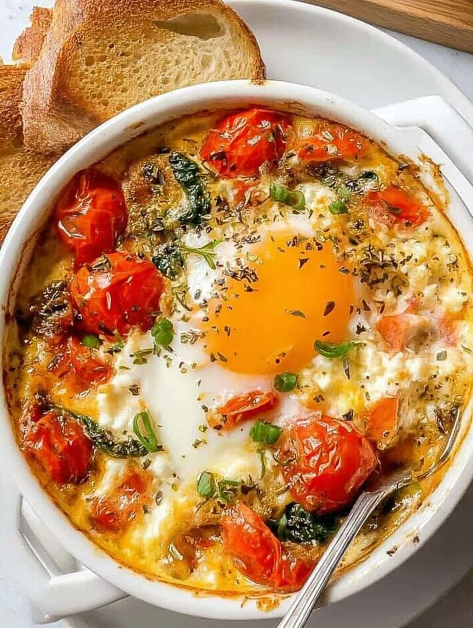 Baked Feta Eggs