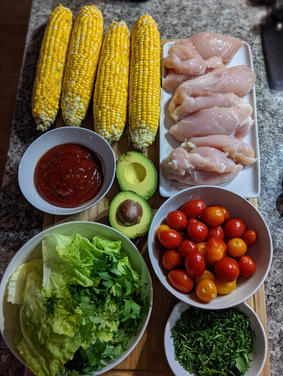 BBQ Chicken Skewer Salad