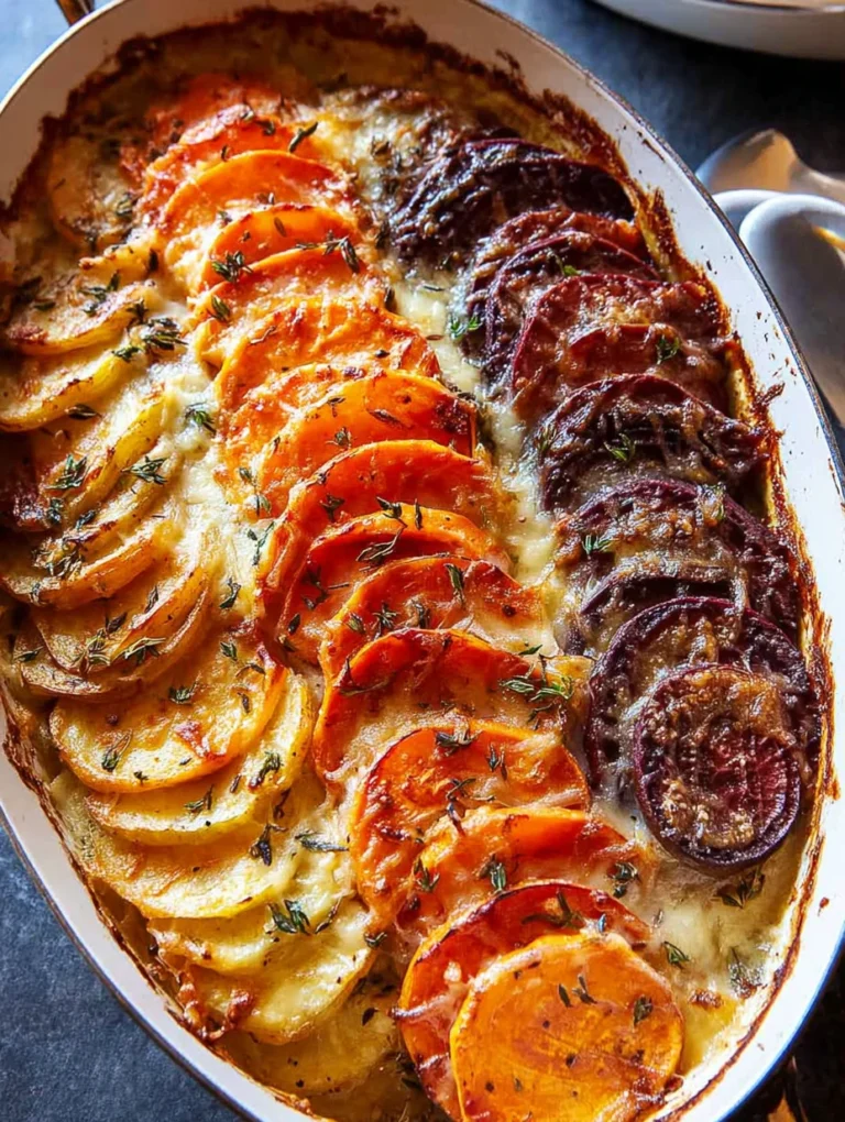 Cheesy Root Vegetable Gratin