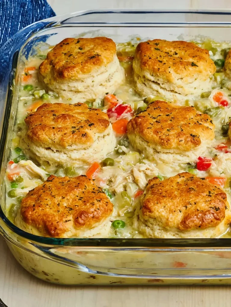 Chicken Pot Pie with Biscuits