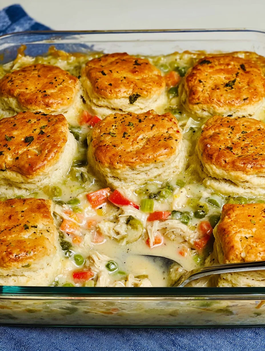Chicken Pot Pie with Biscuits