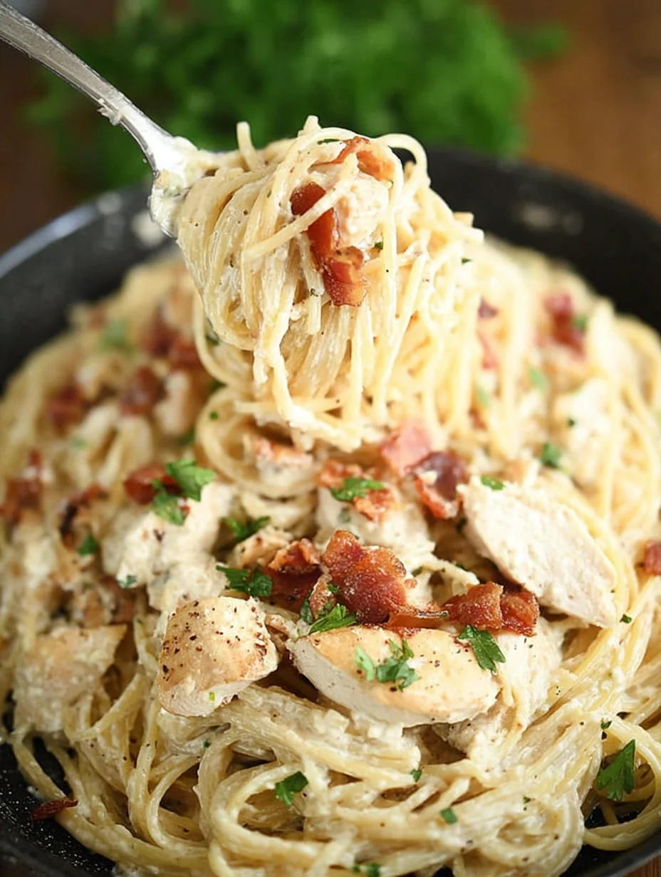 Cream Cheese Bacon Chicken Pasta