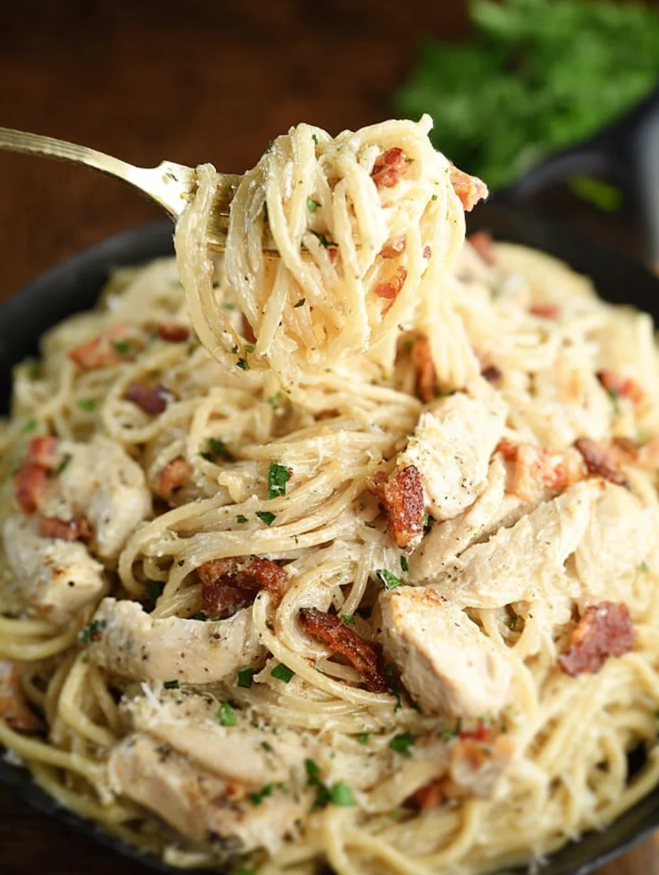 Cream Cheese Bacon Chicken Pasta