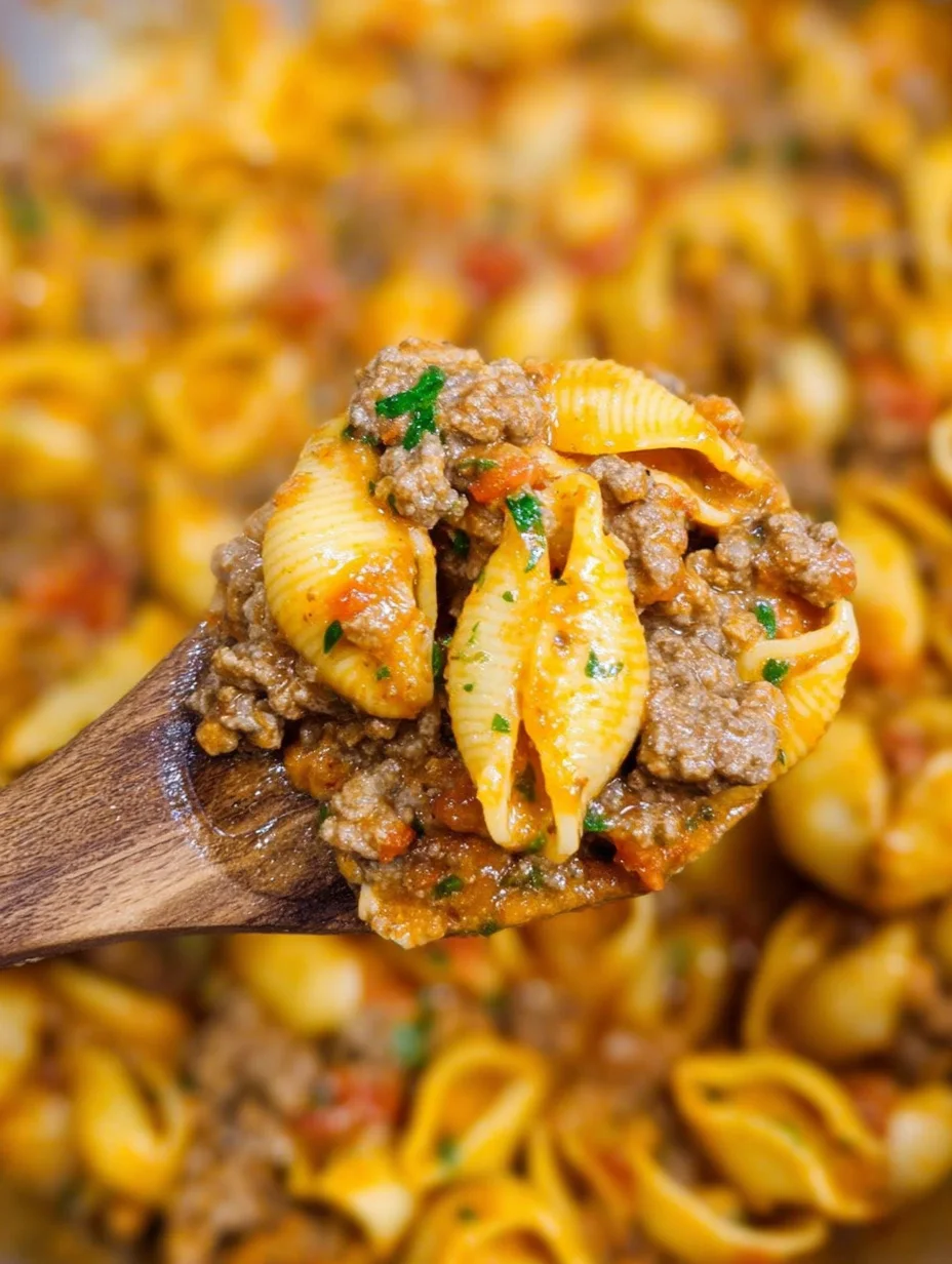 Creamy Beef and Shells