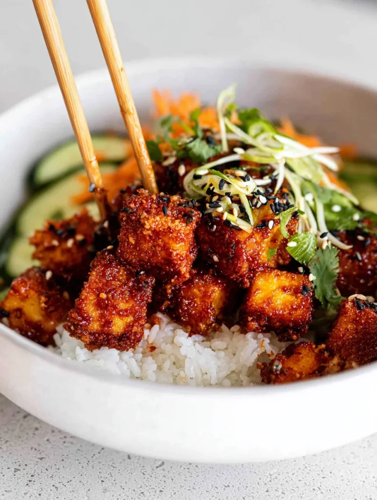 Crispy Gochujang Korean Tofu