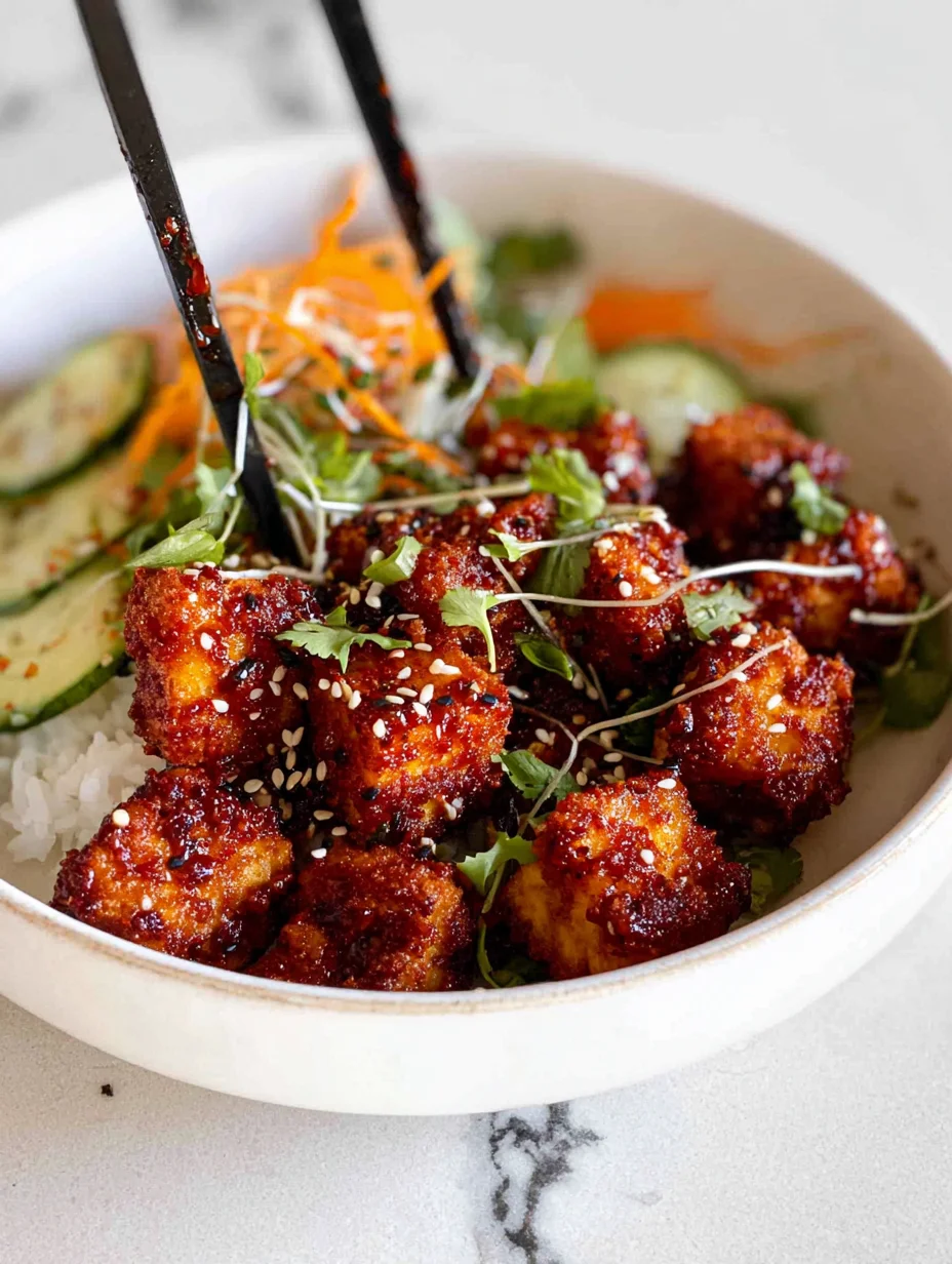 Crispy Gochujang Korean Tofu