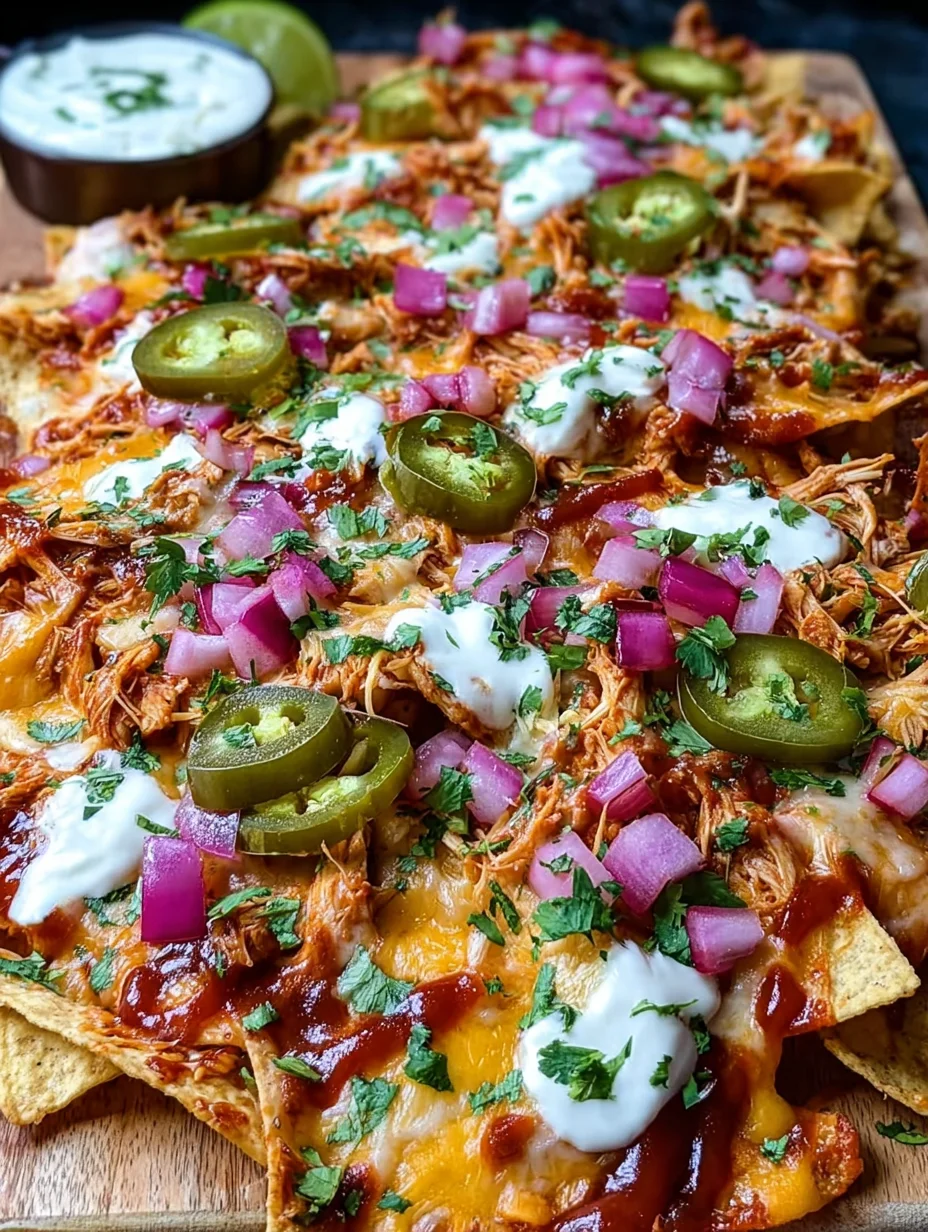 Easy Sheet Pan BBQ Chicken Nachos