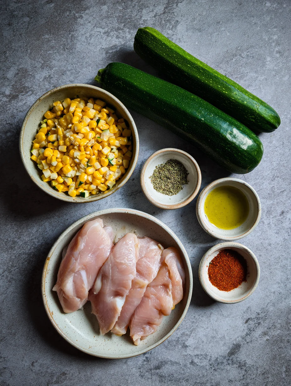 Garlic Butter Chicken with Zucchini and Corn