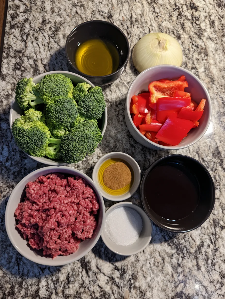 Ground Beef and Broccoli