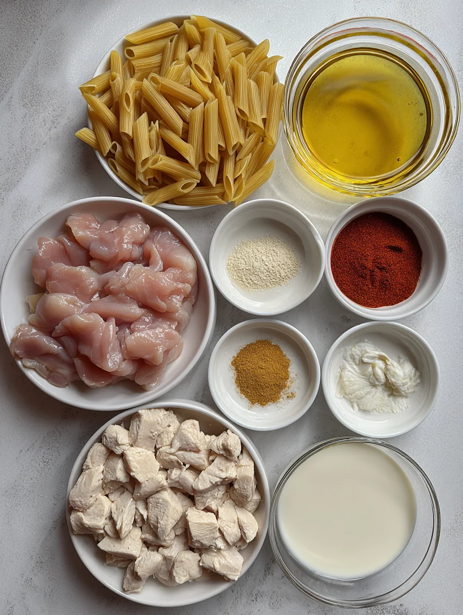 Healthy Garlic Parmesan Chicken Pasta