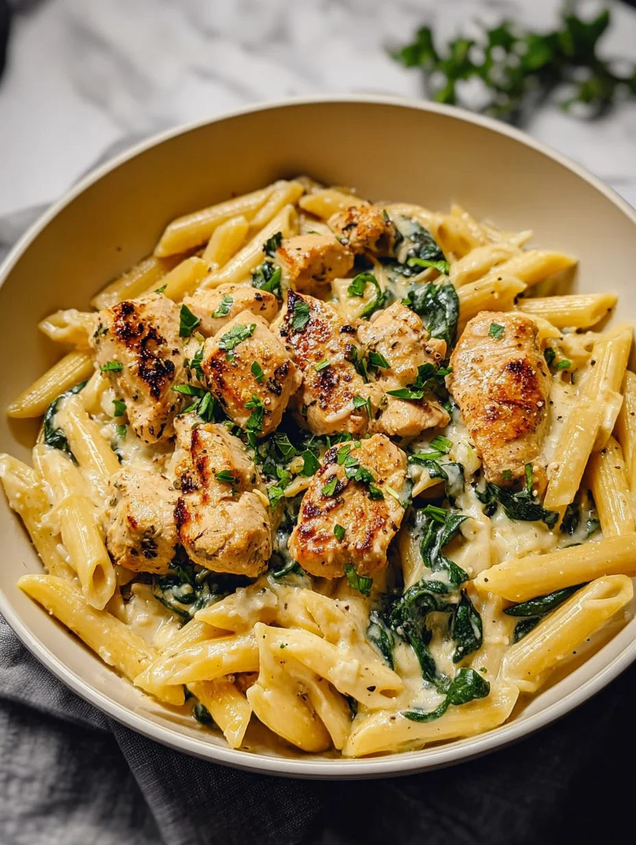 Healthy Garlic Parmesan Chicken Pasta