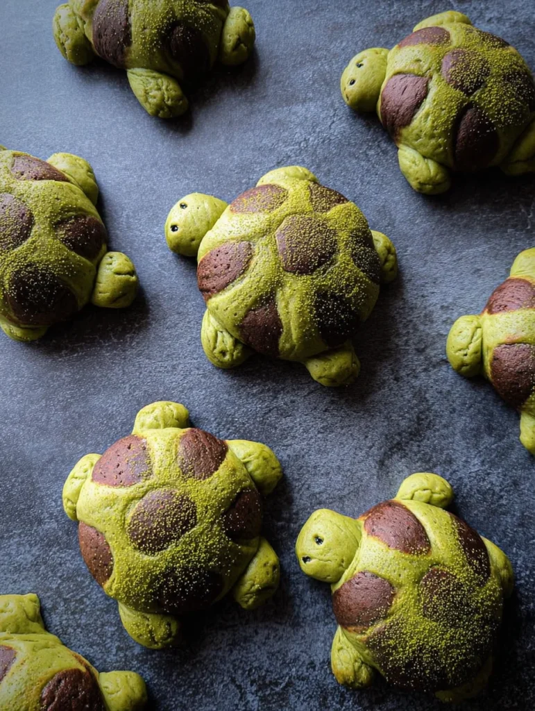 Matcha Milk Bread Turtles