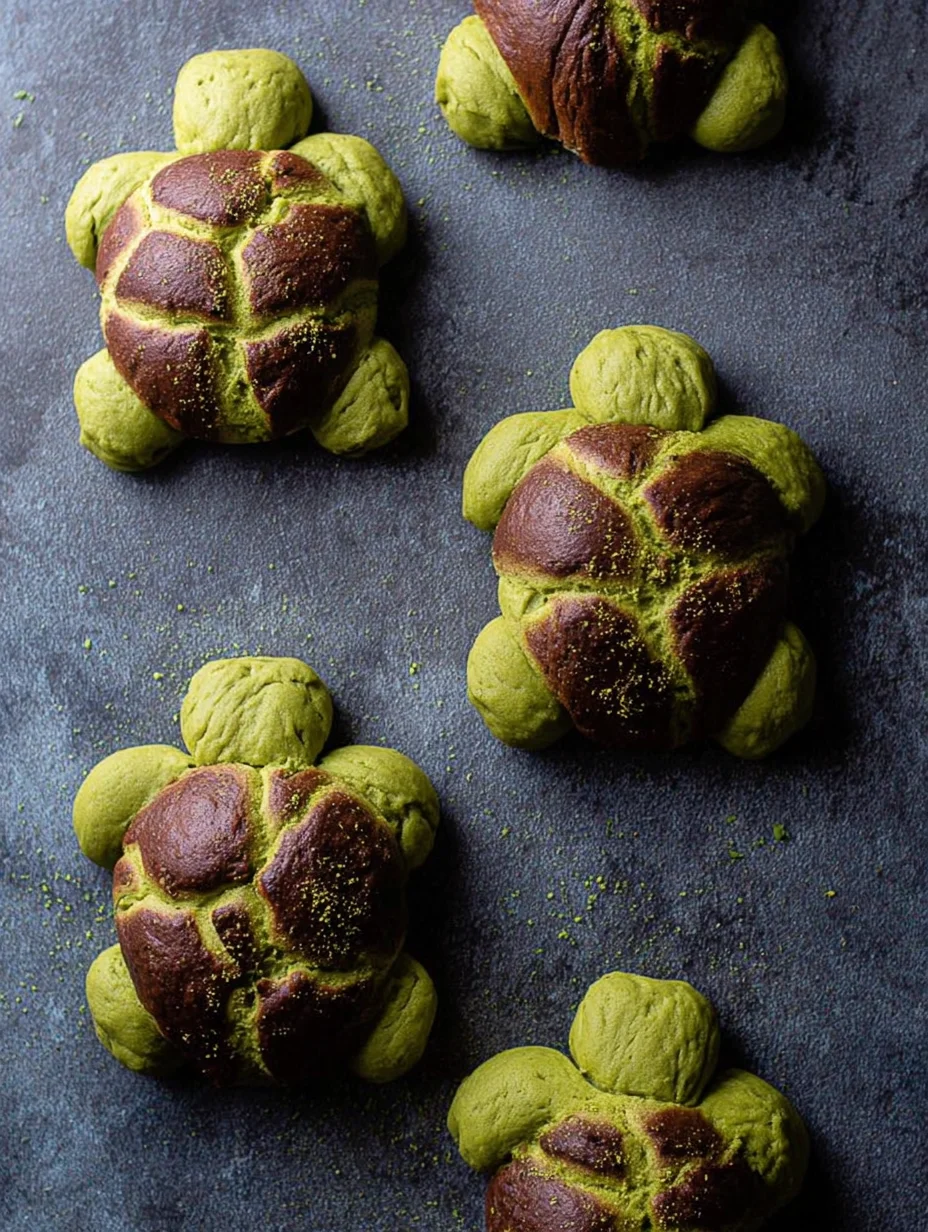 Matcha Milk Bread Turtles