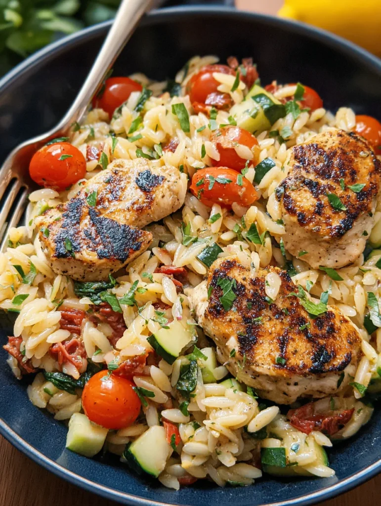 Mediterranean Chicken Orzo