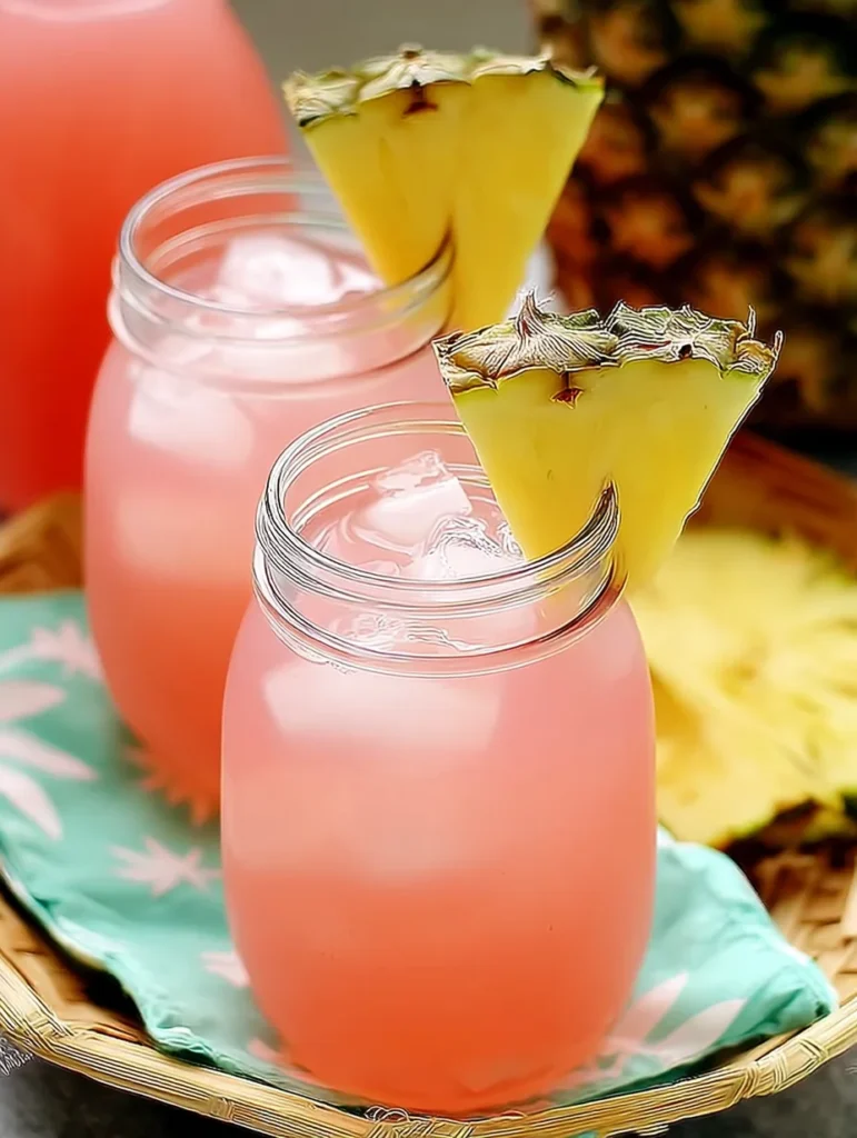 Pineapple Pink Lemonade Party Drink