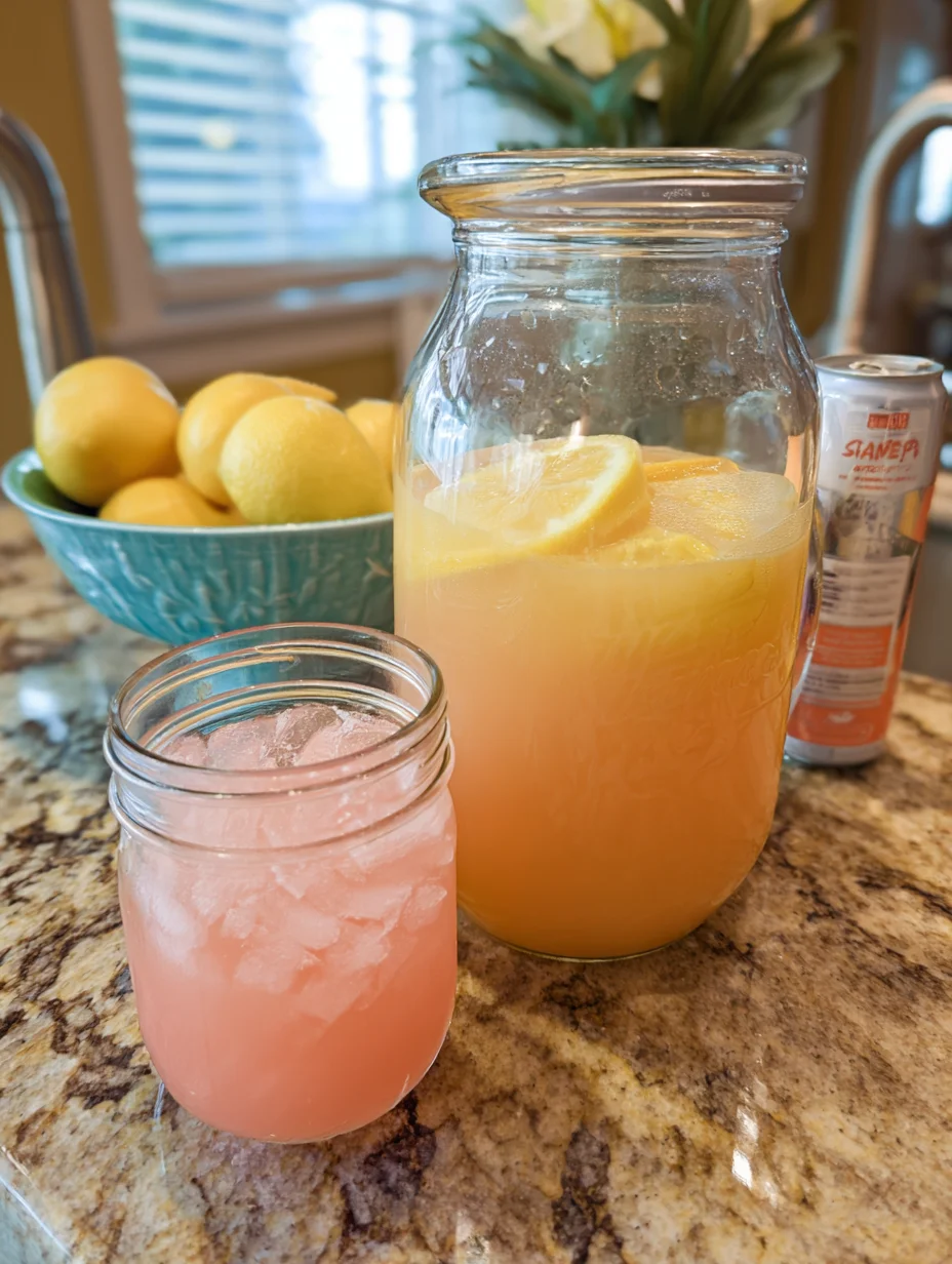 Pineapple Pink Lemonade Party Drink