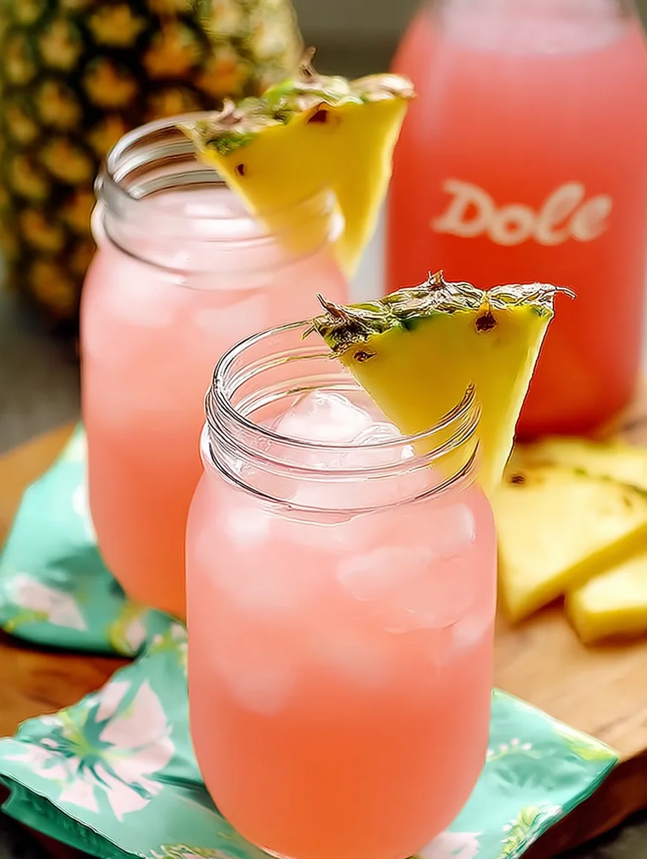 Pineapple Pink Lemonade Party Drink