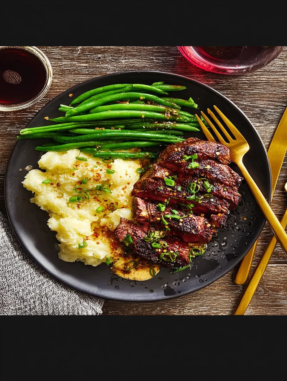 Ribeye and Roasted Garlic Pan Sauce