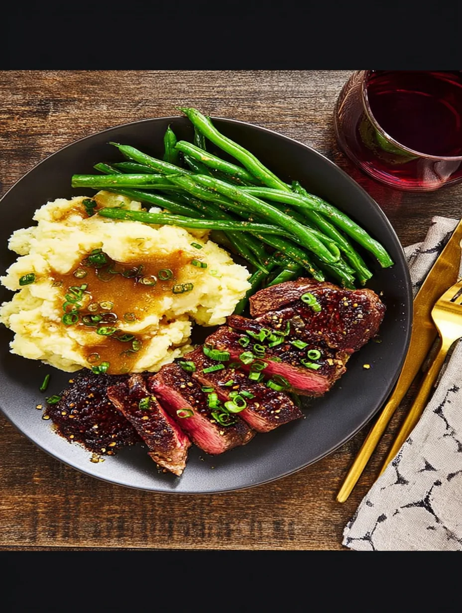 Ribeye and Roasted Garlic Pan Sauce