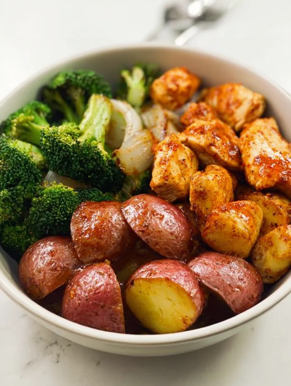 Skinny Chicken and Roasted Potato Bowl