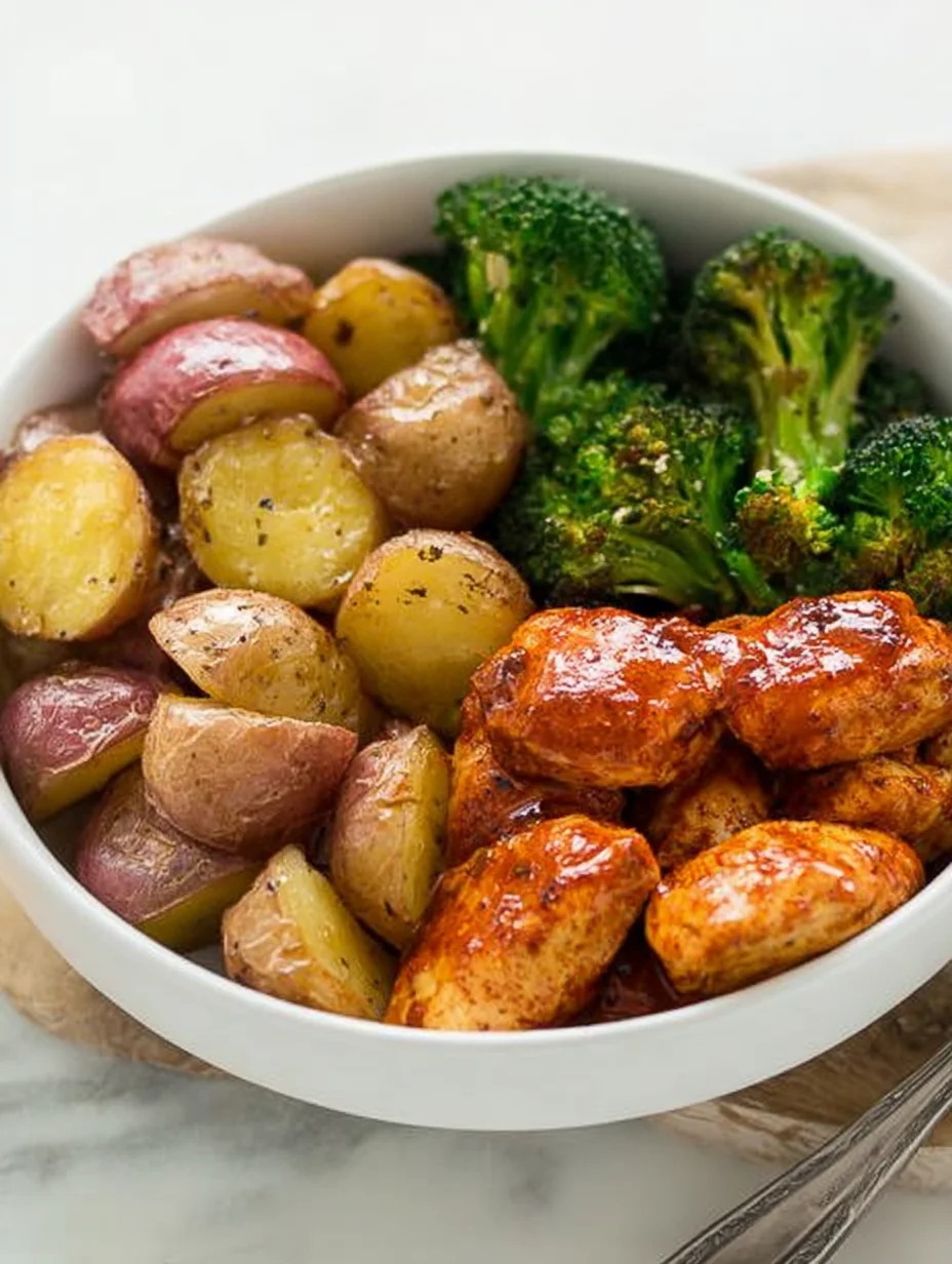 Skinny Chicken and Roasted Potato Bowl
