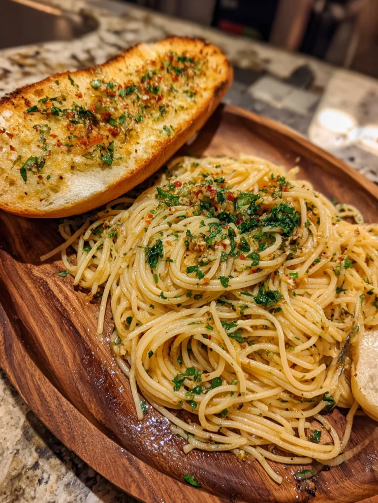 Spaghetti Garlic Bread