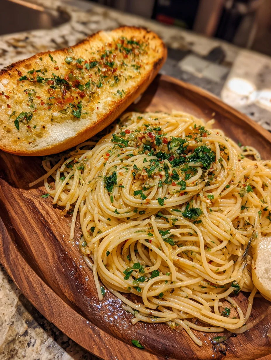 Spaghetti Garlic Bread