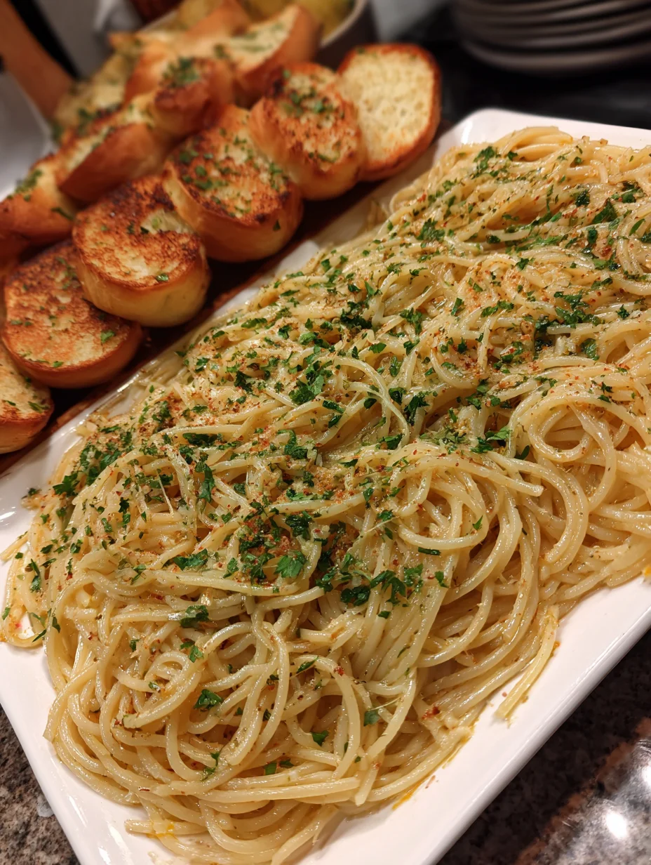 Spaghetti Garlic Bread