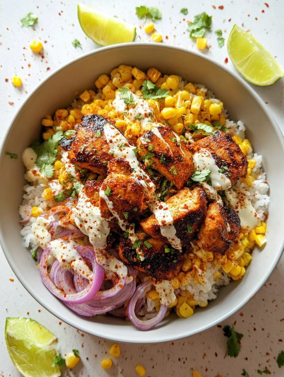 Street Corn Chicken Rice Bowl