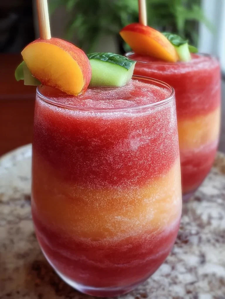 Watermelon Peach Wine Slushie