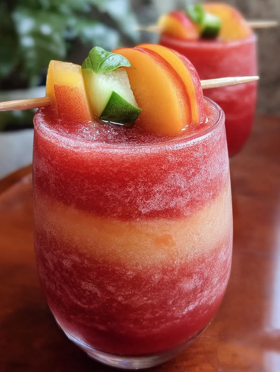 Watermelon Peach Wine Slushie