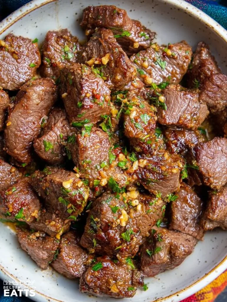 Air Fryer Garlic Butter Steak Bites