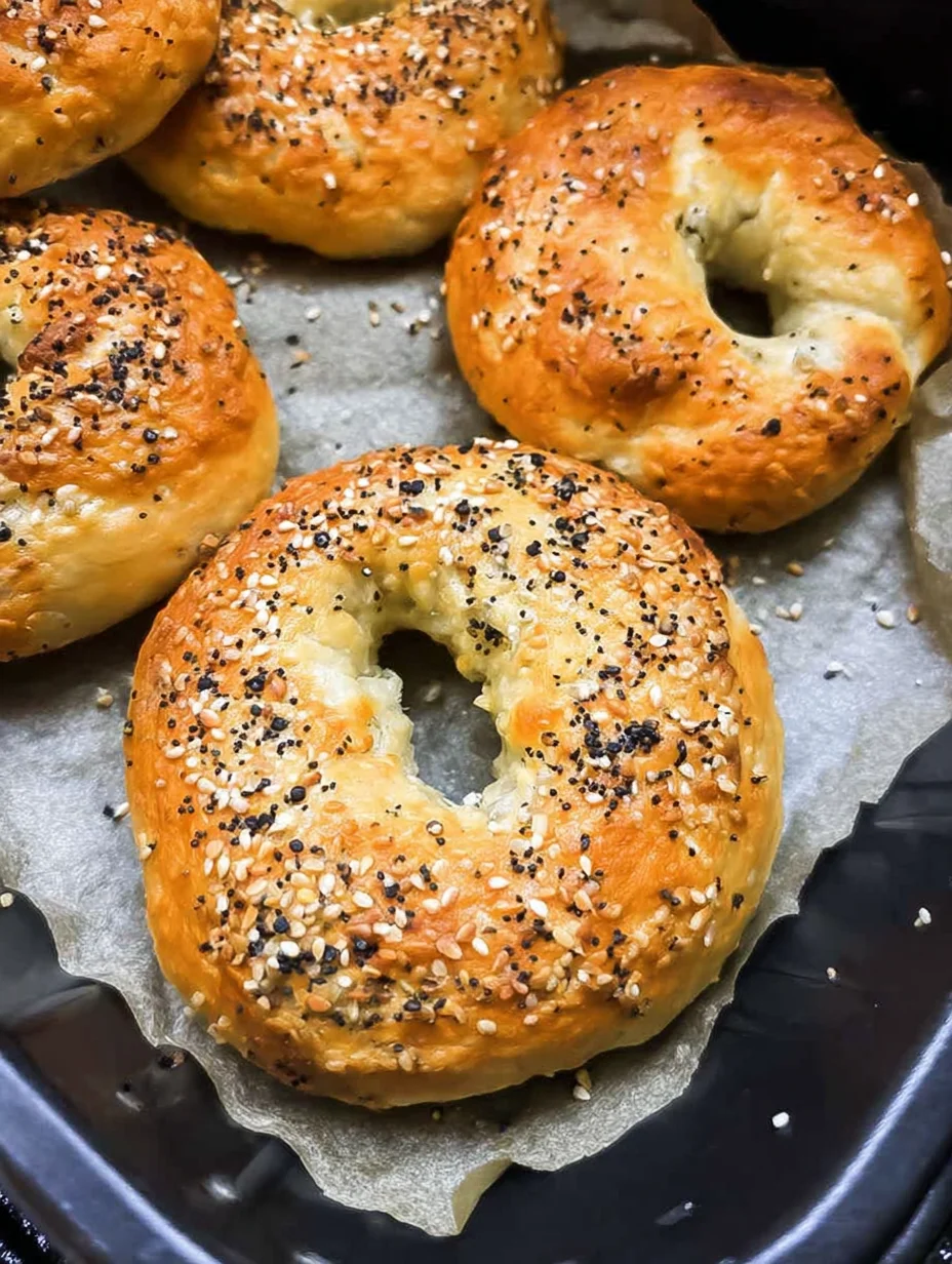 Air Fryer Protein Bagels