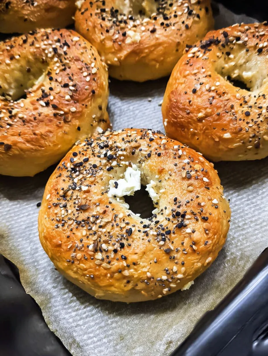 Air Fryer Protein Bagels