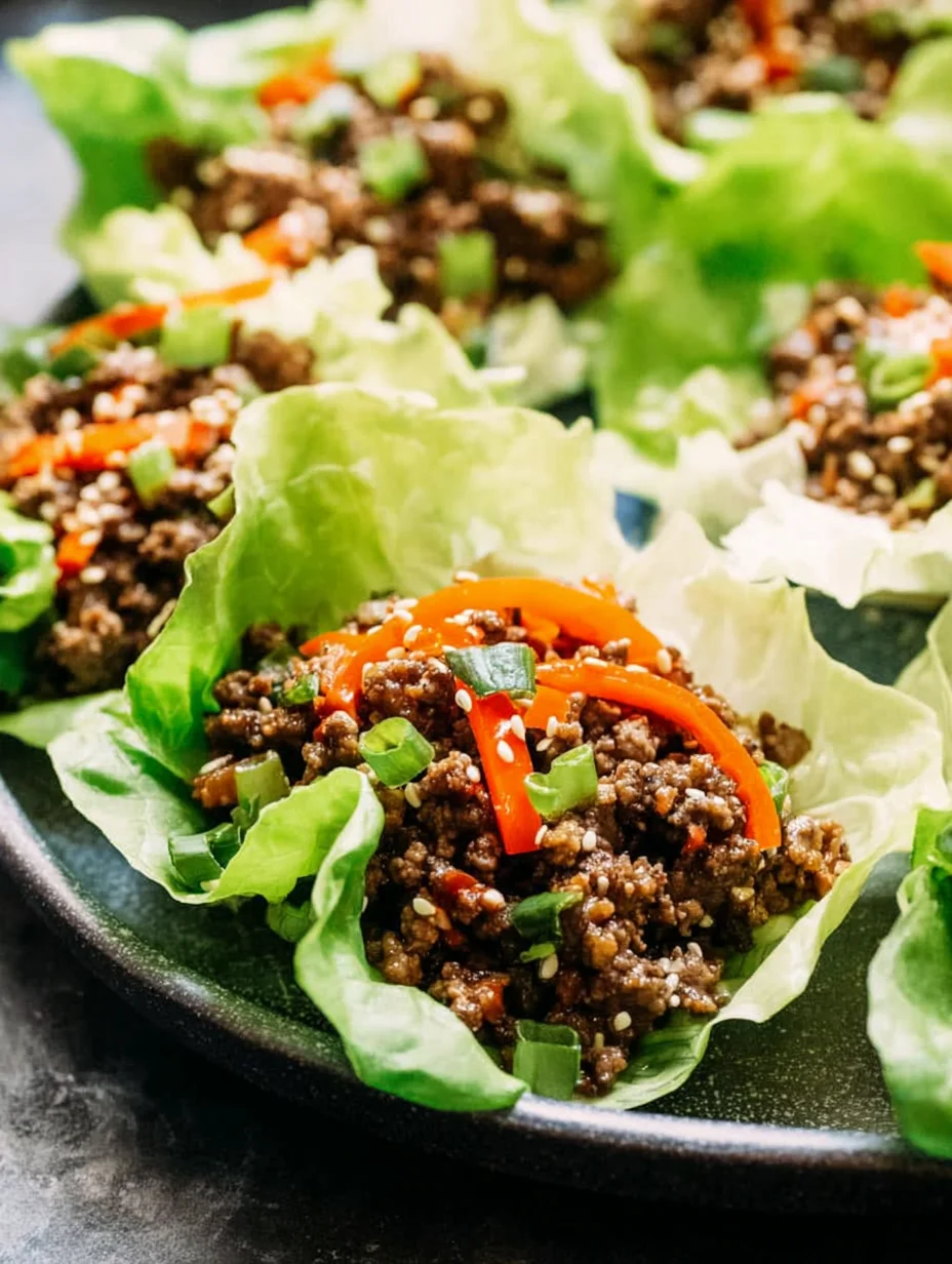 Asian Style Ground Beef Lettuce Wraps