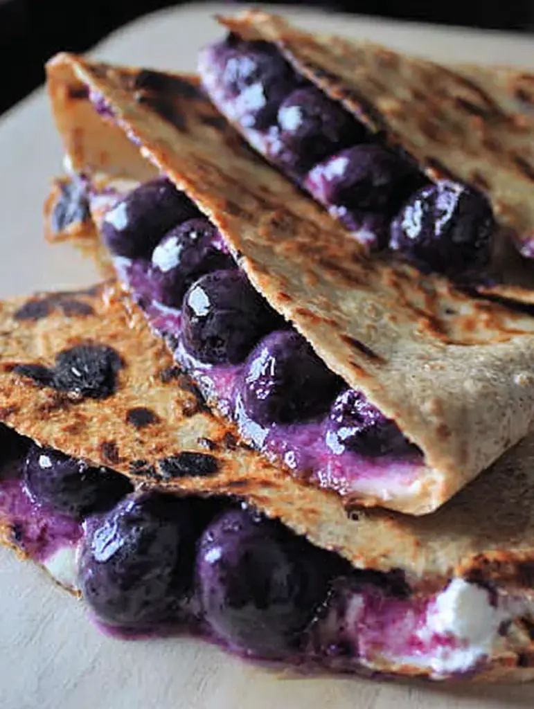 Blueberry Breakfast Quesadilla
