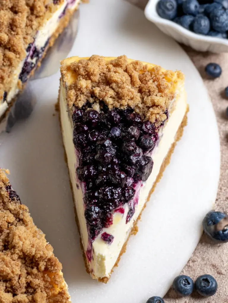 Blueberry Crumble Cheesecake