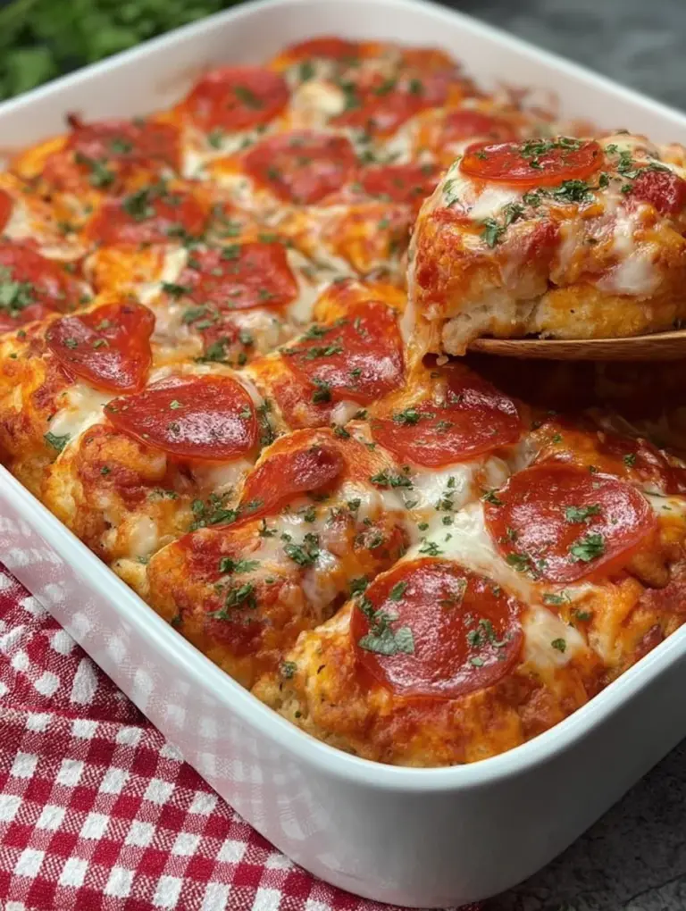 Bubble Up Biscuit Pizza Casserole