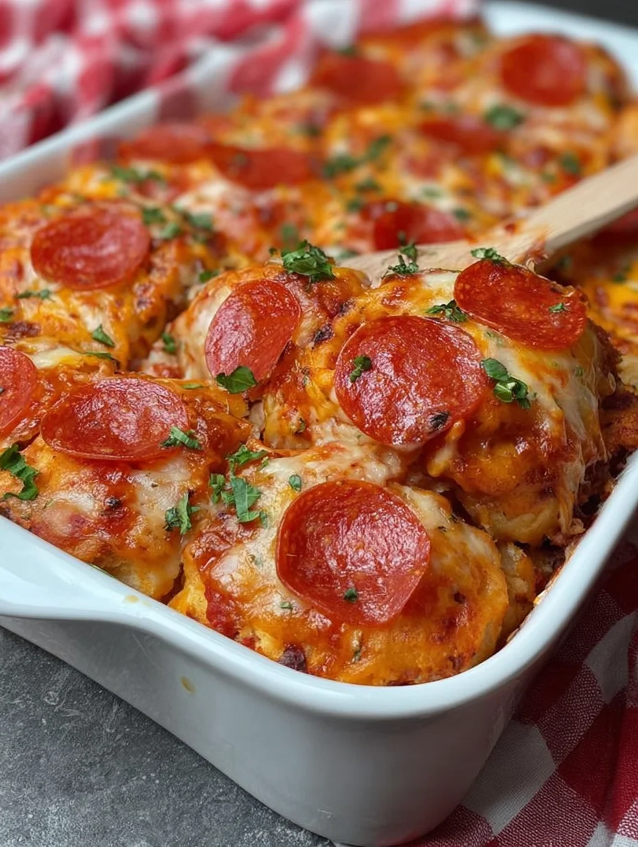 Bubble Up Biscuit Pizza Casserole