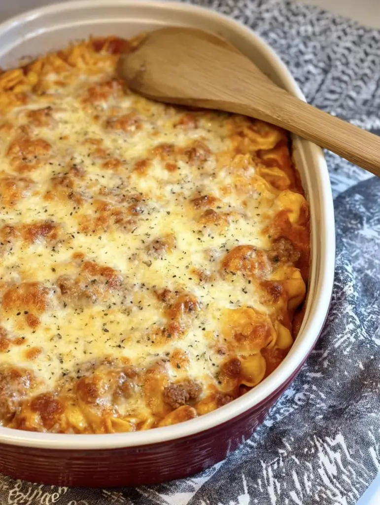 Cheesy Baked Tortellini Casserole