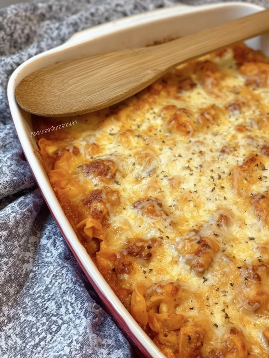 Cheesy Baked Tortellini Casserole