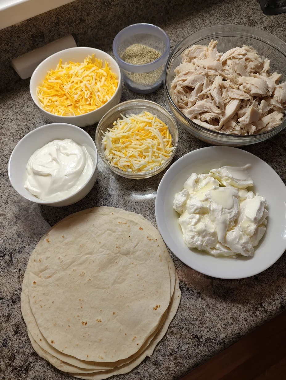 Cheesy Garlic Chicken Wraps