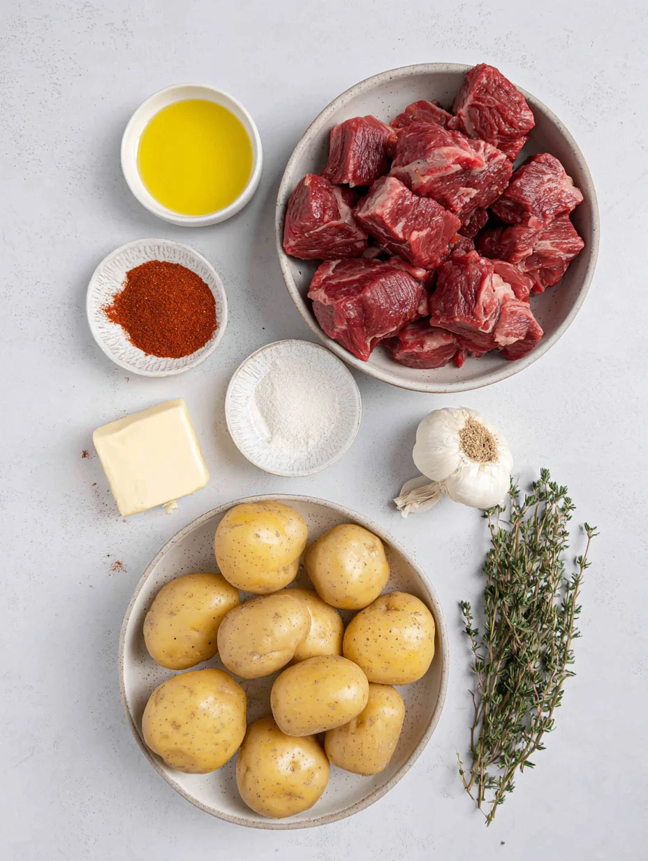 Garlic Butter Beef Bites with Potatoes