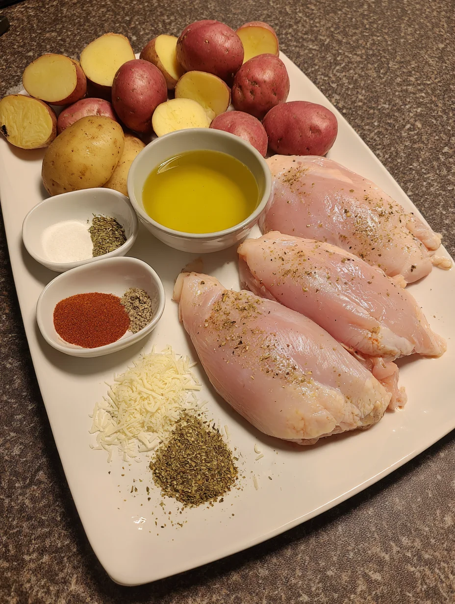 Garlic Parmesan Chicken and Potatoes