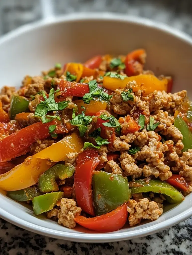 Ground Turkey and Peppers